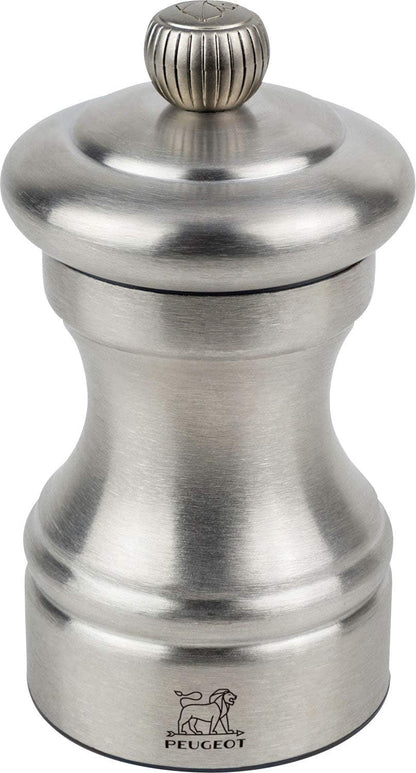 Peugeot Bistro Chef Salt Mill, 10cm/4", Stainless Steel