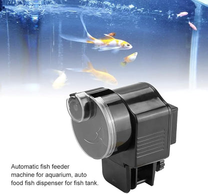 Joyzan Automatic Fish Feeder, Auto Feeding Food Dispenser Aquarium Programmable Electric Self Powered Battery Timer Vacation Holidays Small Turtle Tank Betta Flakes Pellet Strips Pond Weekend Day