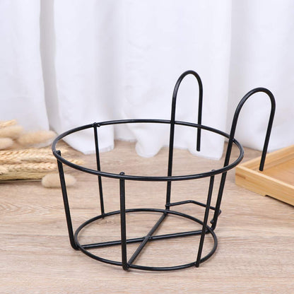 4 Pack Hanging Planters for Railings Rail Planter Hanging Baskets Flower Pot Holders Iron Plant Racks Metal Fence Planter Potted Stand Mounted Balcony Plant Baskets Container,Garden Steel Pots