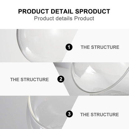 Cabilock Clear Slant Cut Bubble Bowl Glass Vase Bowl Round Globe Planter Terrarium Orb Candy Dish Fruit Jar Floral Container for Home Office Decor