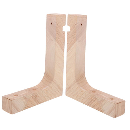 NULYLU Wooden Plant Hanger Hook 2pcs Heavy Duty Wall Mounted Plant Hanging Bracket for Indoor Outdoor Planters Natural Wood Color