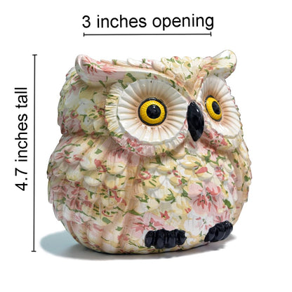 Pink Owl Planter, Cute Owl Statue Decor, Succulent Plant Pots, Decorative Flower Pot, Animal Bird Planters, Indoor Plant Pot for Home Garden Windowsill, Funny Gifts for Smart Women Mother Teacher