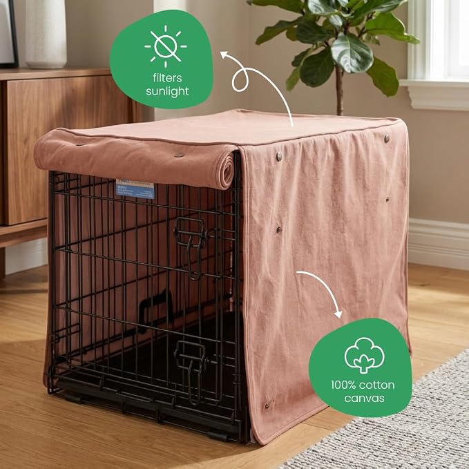 Molly Mutt Kyoto Dog Crate Cover, GOTS-Certified 100% Organic Cotton Canvas Cover for Dog or Puppy Kennel and Cage, Washable, Free of Harmful Chemicals, XX-Large, Fits 48"x30"x33" Crate