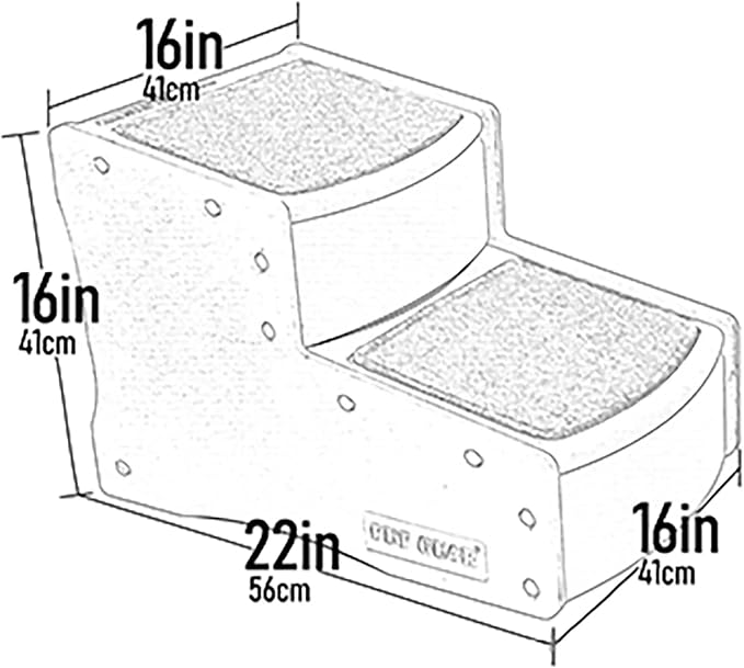 Pet Gear Easy Step II Pet Stairs, Green Clover, 2 Step | For Cats/Dogs up to 150 Pounds, Portable, Removable Washable Carpet Tread, No Tools Required