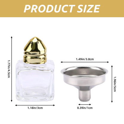 12pcs Mini Salt and Pepper Shakers with 2Pcs Funnel,0.5oz Small Bulk Clear Individual Seasonings Tiny Spice Shakers for Kitchen Wedding Picnic