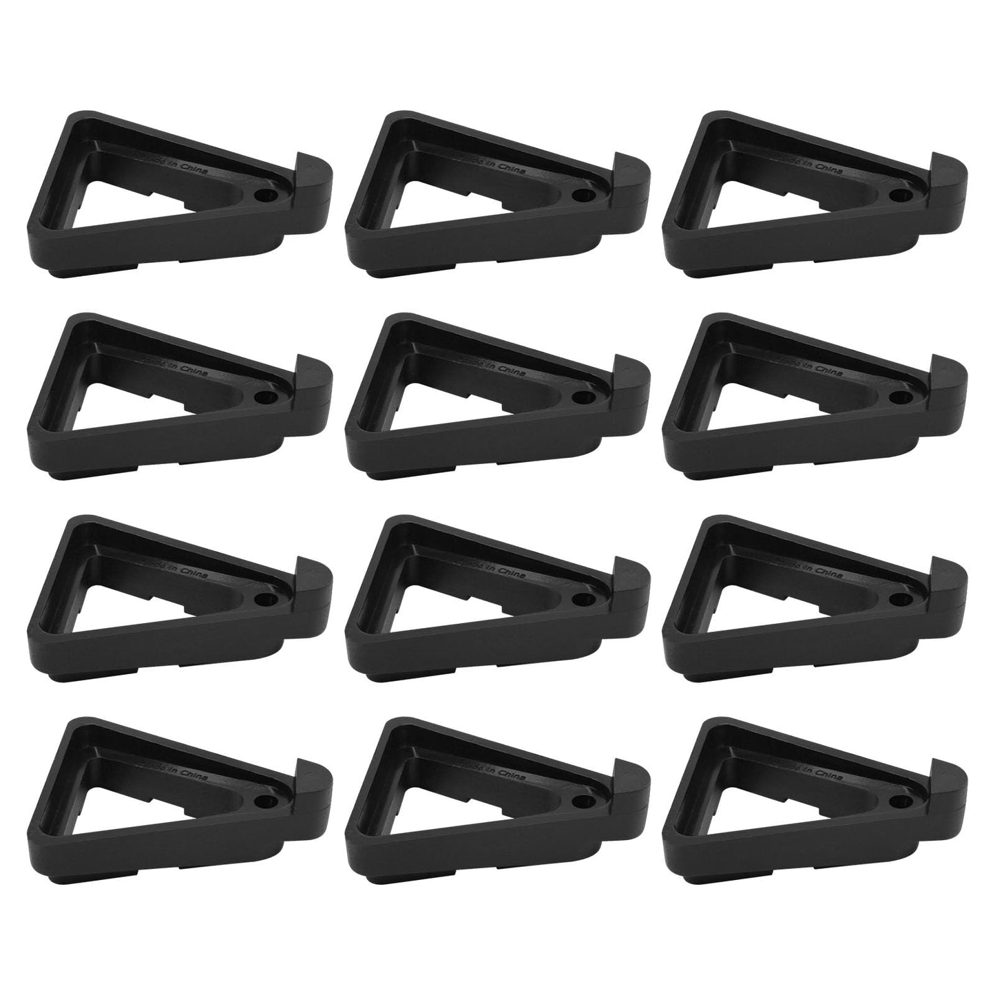 ZUDKSUY 12Pcs Plant Pot Feet, Invisible Elevated Stand for Outdoor Planters, Promotes Airflow & Prevents Moisture, Heavy-Duty Leveling Supports for Potted Plants, Flowers, Garden, Greenhouse, Patio, Deck (Black)