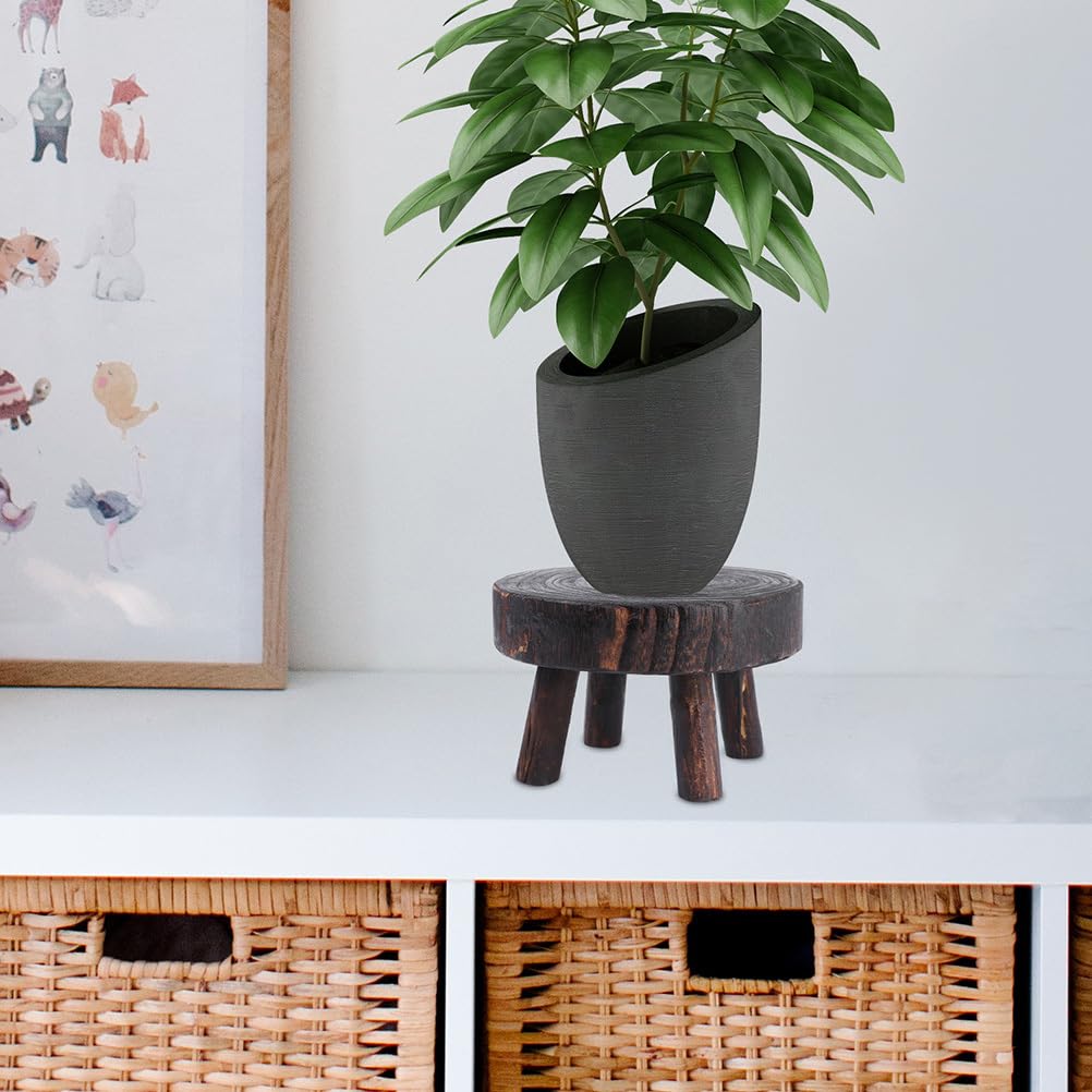 KONTONTY 1Pc Decorative Wooden Flowerpot Rack Elegant Wooden Plant Stand for Indoor and Outdoor Use Stylish Flowerpot Display Rack for and Patio Decor