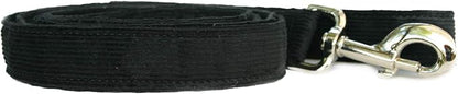 The Good Dog Company Hemp Corduroy Leash - 6 ft (1/2 Inch Wide, Black)