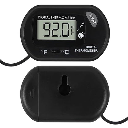 6Pcs Aquarium Thermometer Fish Tank Thermometer Reptile Fahrenheit Terrarium Water Temperature Indicator Test Digital with LCD Display Fahrenheit/Celsius