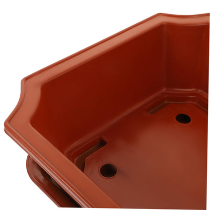 Kisangel Large Rectangular Bonsai Pot Plastic Planter Practical Flowerpot Flower Window Box for Plant Container