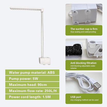 Parrot Bathtub Bird Automatic Bath Shower,Large Bird Shower Fountain Indoor Bathtub with Running Water, Contains USB and Pump,for Pet Birds, African Grey, Cockatiel, Conure, Budgie, Lovebird(Fashion)