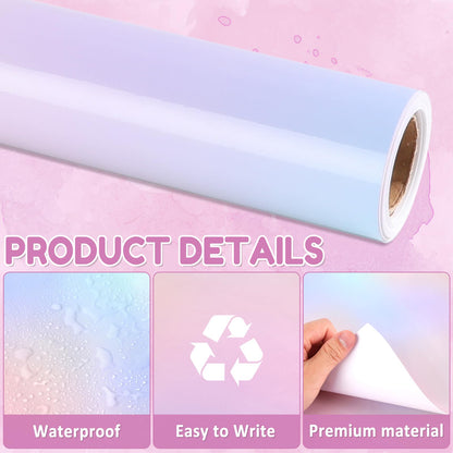 Dreamy Gradient Bulletin Board Paper Roll Pastel Gradient Bulletin Board Background Paper Back to School Classroom Decoration Poster Art Craft Home Wall Education Decoration Supplies 17.7in x 20ft