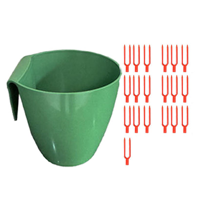 Strawberry Propagation Cups with Runner Forks Breathable Nursery Pots for Root Rot, Food Grade Greenhouse Seedling Cups for Balcony and Garden