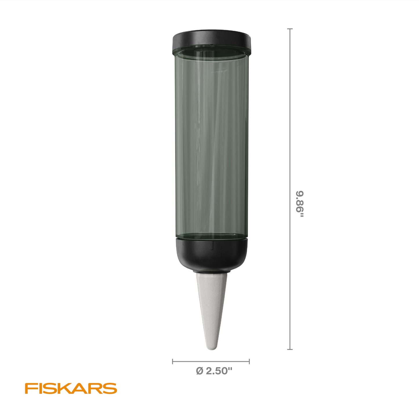 Fiskars Watering Spike for Indoor Plants, Self-Watering Device to Water Plants While Away, Continuous Hydration for Care on Vacation & Travel, Porous Ceramic Cone Stake for Slow Release, 11.75 oz