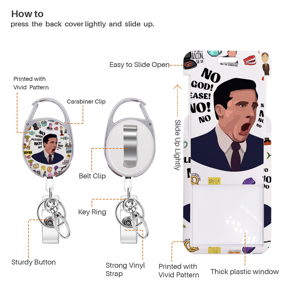 ID Badge Holder with Lanyard Retractable Badge Reel Fun Office ID Card Holder Friends TV Show Merchandise Gifts Lanyards for ID Badges Vertical ID Protector Badge Clip for Nurse Doctor Coworker