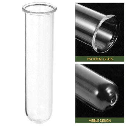 Zerodeko 5pcs Glass Test Tube Vases Set 2.5x3x11cm Floral Water Tubes Hydroponic Propagation Station for Small Plant Terrariums and Home Décor