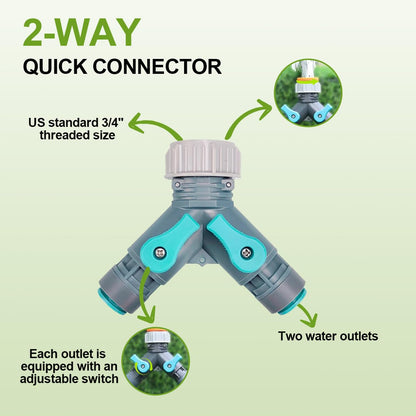 Drip Irrigation System 98ft, Fast Connect Automatic Irrigation Kit with 12mm, 6mm Blank Distribution Tubing and Accessories, DIY Garden Watering Equipment for Garden, Greenhouse, Flower Bed, Patio