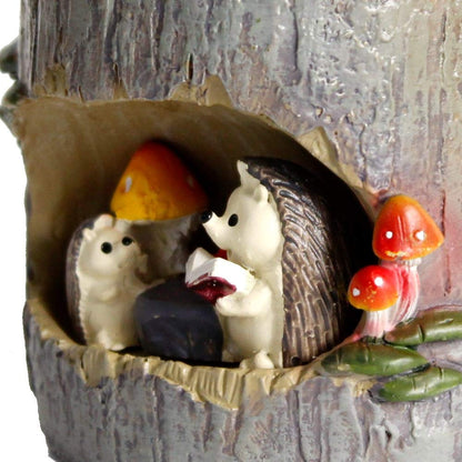 GoodPlay Flower Pot Succulent Planters Tree Hole Pots Resin Flower Plant Pot Office Home Garden Decoration (Hedgehog)