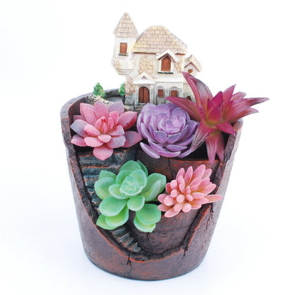 NWFashion Garden Pot, Garden and Sweet House for Holiday Decoration and Gift Planter Flower Pot (Pot E)