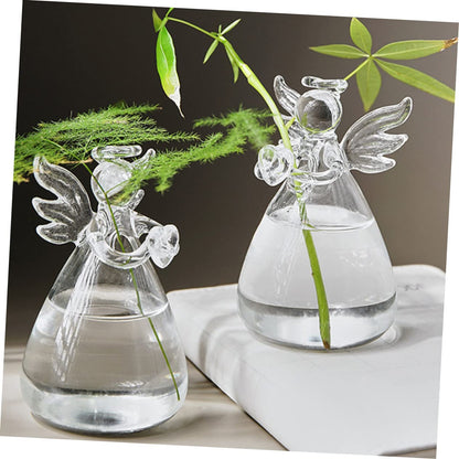 BESTOYARD 4 Pcs Transparent Terrarium Container Floor Shelf Bulk Flower Pots Table Decorations Plant Wall Hanger Angel Terrarium Holder Flower Vases Decorative Cooker Dome Glass Wall Hanging