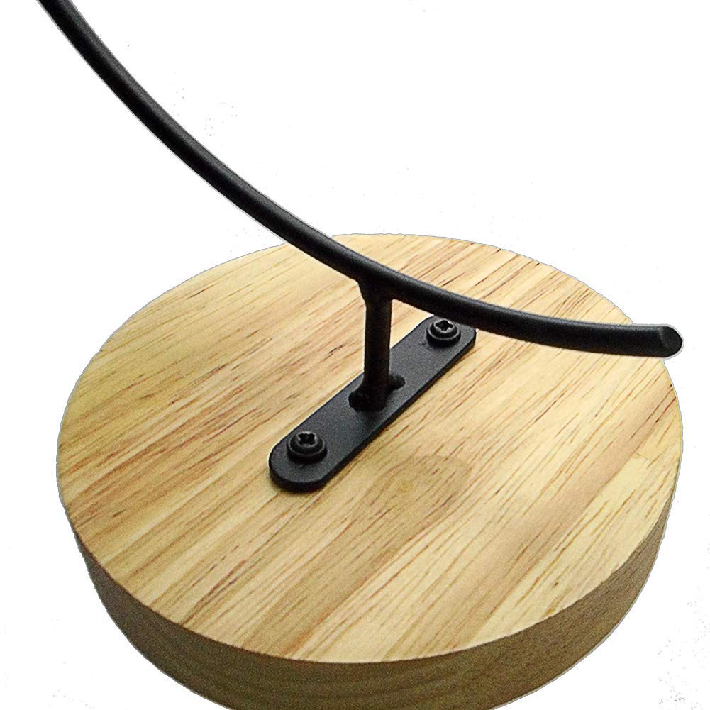 Archi G-Shaped Ornament Display Stand Iron Pothook Stand for Hanging Glass Globe Air Plant Ornament Stand Iron Pothook Stand Terrarium and Christmas Decoration with Wood Base