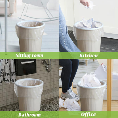 3 Gallon 170 Counts Small Trash Bags 3 Gallon 3.1 Gallon 3.2 Gallon fit 10 liter Garbage Bags by Teivio, Waste Basket Bags,Bathroom Trash Can Bin Liners, Plastic Bags for home office kitchen, Clear
