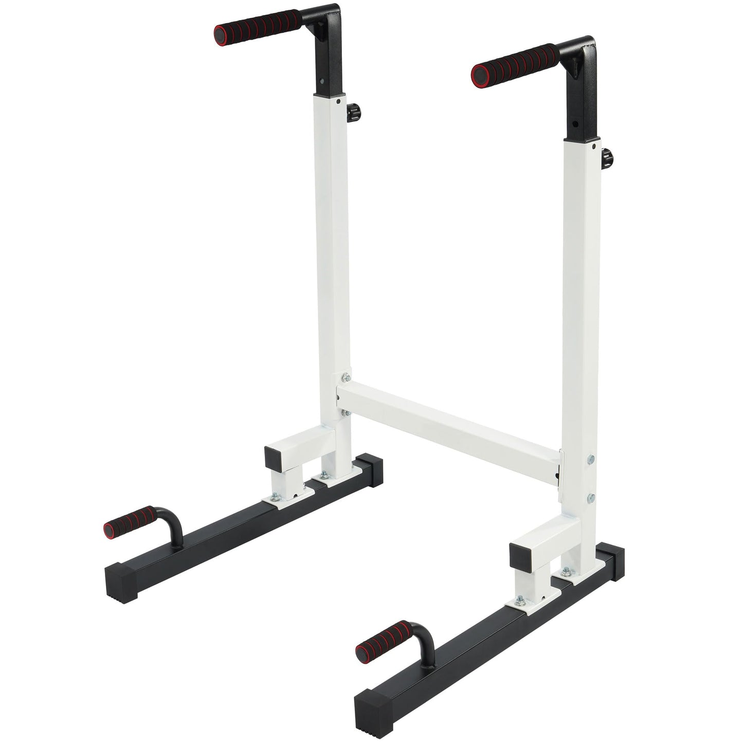 BalanceFrom Steel Frame Dip Station with Adjustable Height, 500 Pound Weight Capacity – Upper Body Workout Home Gym Equipment for Triceps, Push & Pull Ups, Leg Raises, and Bench Press
