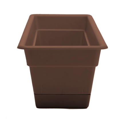 Bloem Dura Cotta Window Box Planter w/Tray, 18", Chocolate (DCBT18-45), 2 Gallon