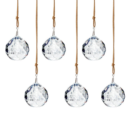 LOULIQIGIFT 40mm Crystal Ball Sun Catcher Prisms for Tree (6pcs)
