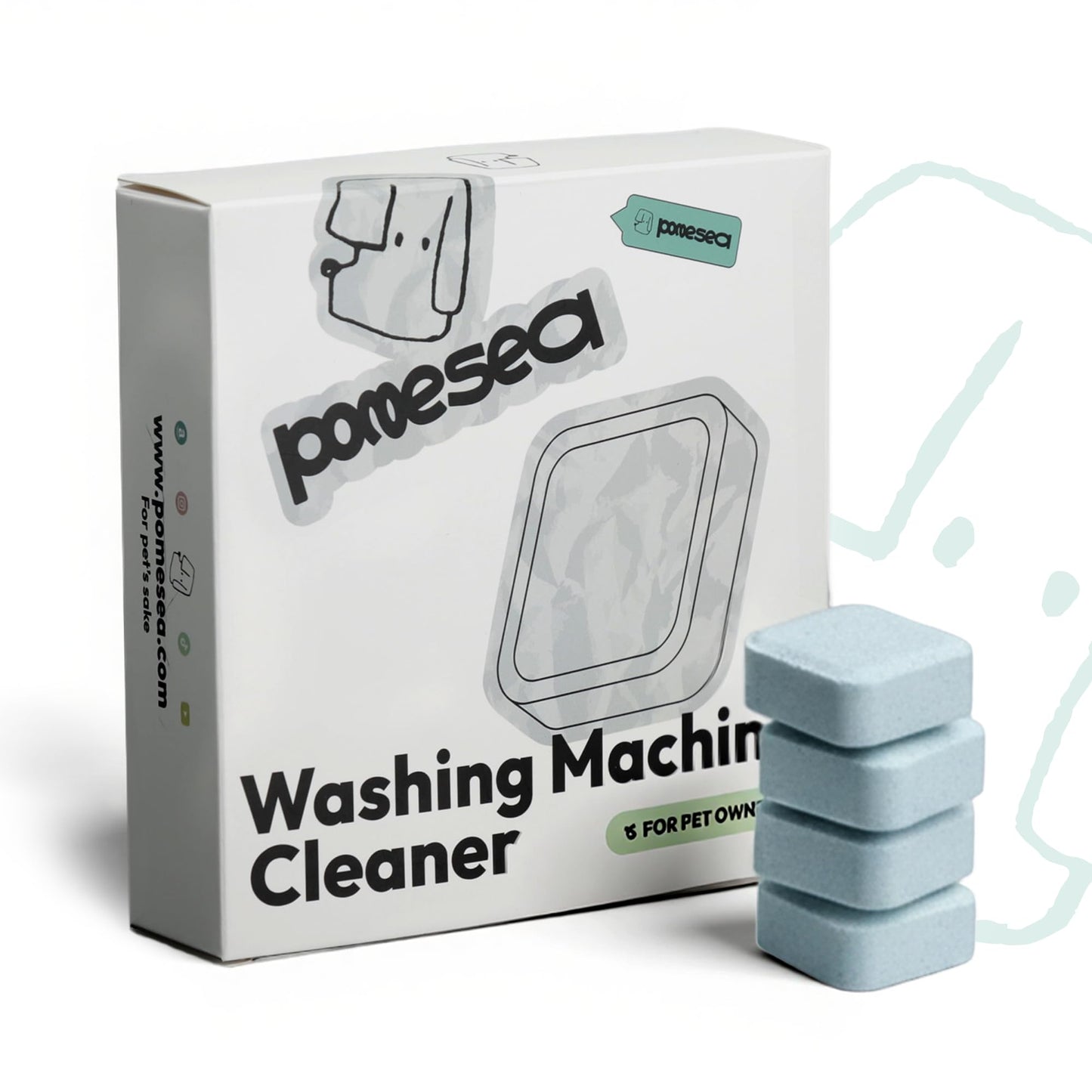 Washing Machine Cleaner Tablets 24 Pack for Pet Owner- Deep Cleaning Descaler & Deodorizer for HE Front Load & Top Load Washers, Septic Safe, Eco-Friendly, 12 Month Supply