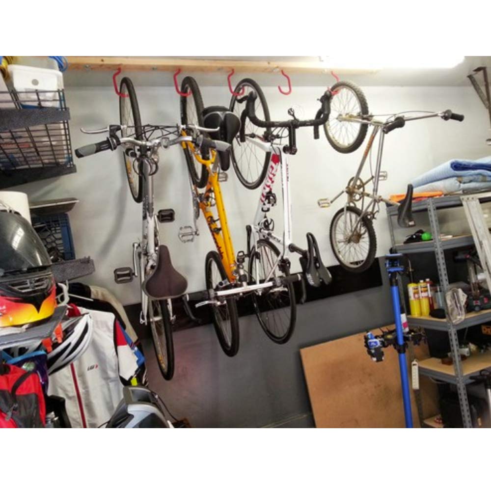 AIYoo Heavy Duty Bike Hook for Garage Ceiling, 6 PCS Garage Storage System Hooks Loading Capacity 100 LBS, Large Screw Bike Hooks for Garage Wall and Garage Ceiling, Outdoor String Lights Plants hooks