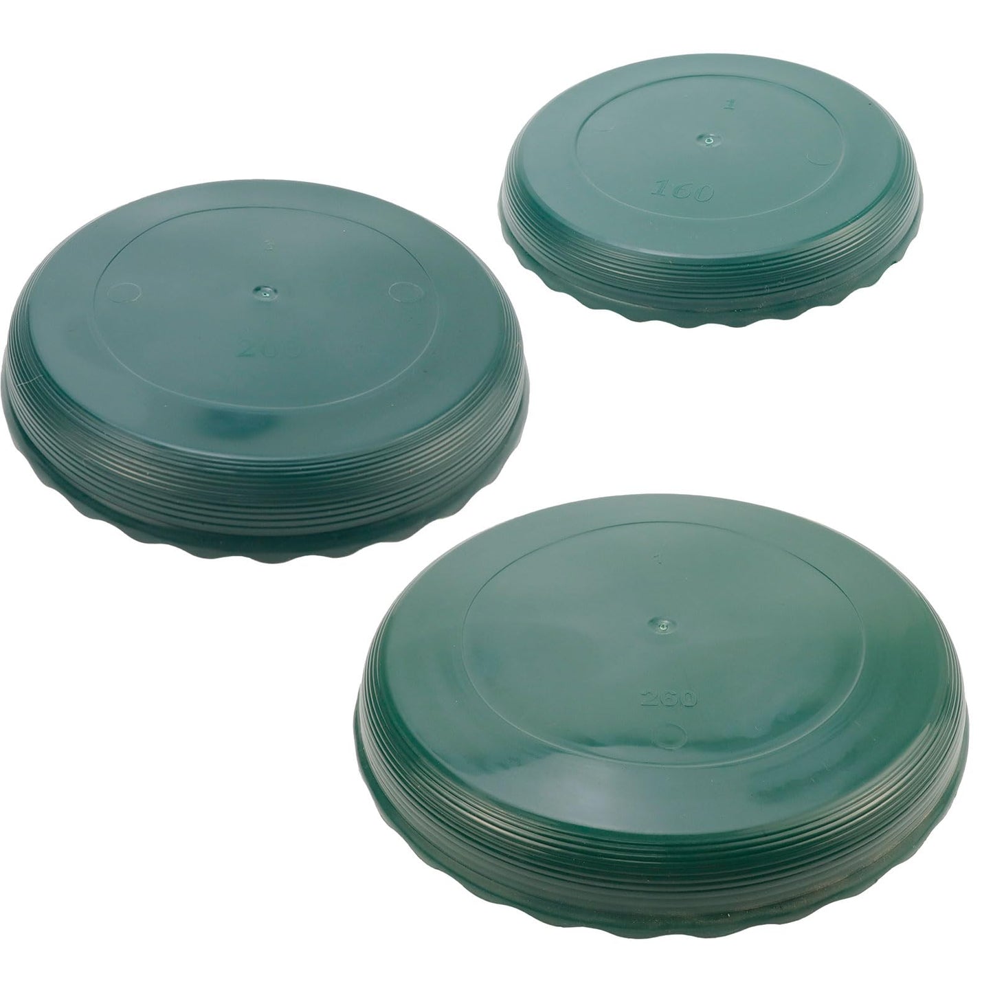 Dnyta 12pcs Dark Green Plant Saucer Plastic Planter Water Tray Flower Saucers Plates for Indoor Outdoor Plants (6" /8" / 10")