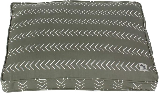 Molly Mutt Dog Crate Pad Cover, 100% Cotton Canvas Mat for Dog or Puppy Crate Bed, Durable, Washable, and Free of Harmful Chemicals, Pre-Shrunk, 42"x28"x2.5", Forever Young