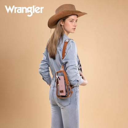 Wrangler Crossbody Clear Sling Bags for Women Stadium Approved Cross Body Purse for Sports Events Concerts