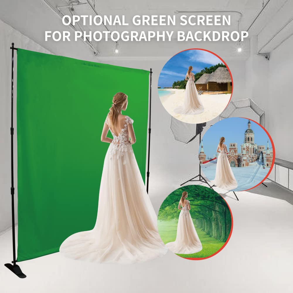 Displayfactory 10 X 8 Ft Backdrop Banner Stand Step and Repeat Display Stand Adjustable Photo Backdrop Stand for Parties,Trade Show,Photo Booth,Wall Exhibitor Background with Carrying Bag