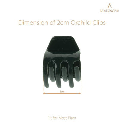 BEADNOVA 100Pcs Orchid Clips Large Orchid Support Clips for Flower Plant Vine (2cm, 100PCS)