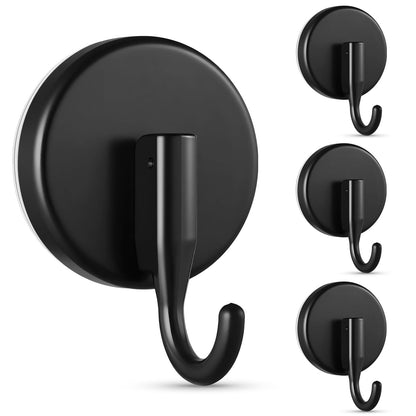 OUTXE Wreath Hanger for Front Door, Upgraded Suction Cup Reef Hook for Glass Window/Over Door, Christmas/Thanksgiving/Halloween/July 4th/Easter/Valentine/Spring/Summer/Fall (Black, 4-Pack)
