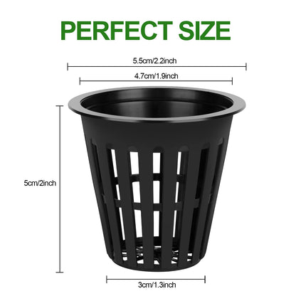 HXSEMAYIG 100PCS 2 inch Net Pots,Hydroponics Cup, Net Cups for Indoor or Outdoor Growing