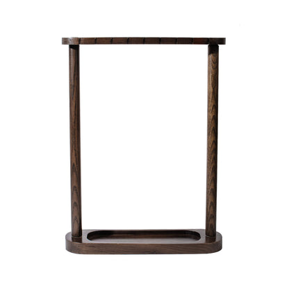 Kihomi Pendulum Display Stand with Tray - Wooden Necklace Stand, Crystal holder for 17 Pendulums and Pendants - Aesthetic Witchy Decor, Witchcraft and Wiccan Supplies for Your Spiritual Space (Brown)