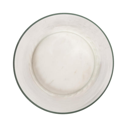Kate and Laurel Trenza Modern Marble Candle Holder with Glass Cylinder, 8 x 8 x 9, White Marble, Transitional Twisted Base Pillar Candle Holder with Hurricane for Entryway or Living Room Decor