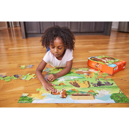 Crocodile Creek Jigsaw Puzzle, 36 Piece for Kids 3 Years and Up, Heavy-Duty Shaped Box for Storage, Finished Puzzle Size 18 x 24 inches, Pretty Ponies