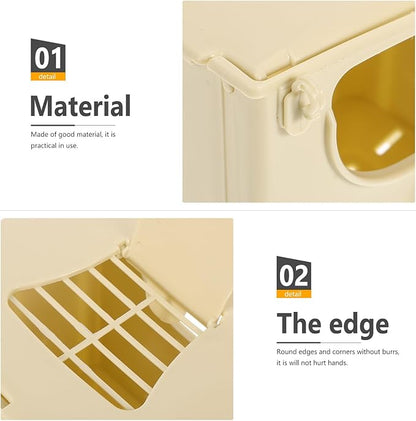 Zerodeko 4-Pack Bird Breeding Boxes Hanging Nesting Houses for Small Birds Finches Sparrows Parakeets Lovebirds with Easy Clean Design and Durable Construction 5.11X5.11X3.93 Inches