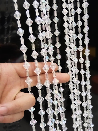 ave split Beaded Curtain Doorways Acrylic Hanging Door Beads String Curtains Tassel Room Divider Screen Decor for Doorway Window Living Room Wedding 046j (100x185cm/39x72.8inch)