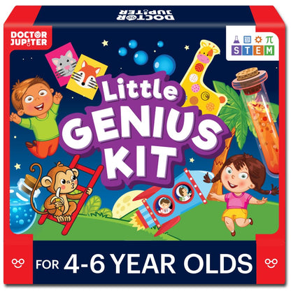 Doctor Jupiter Little Genius Kit | Educational Science Kits, STEM Toys for 4-5-6 Year Old Boys & Girls | Preschool Learning Toys & Activities | Science Experiments, Gifts for Kids 4-5-6 Year Old
