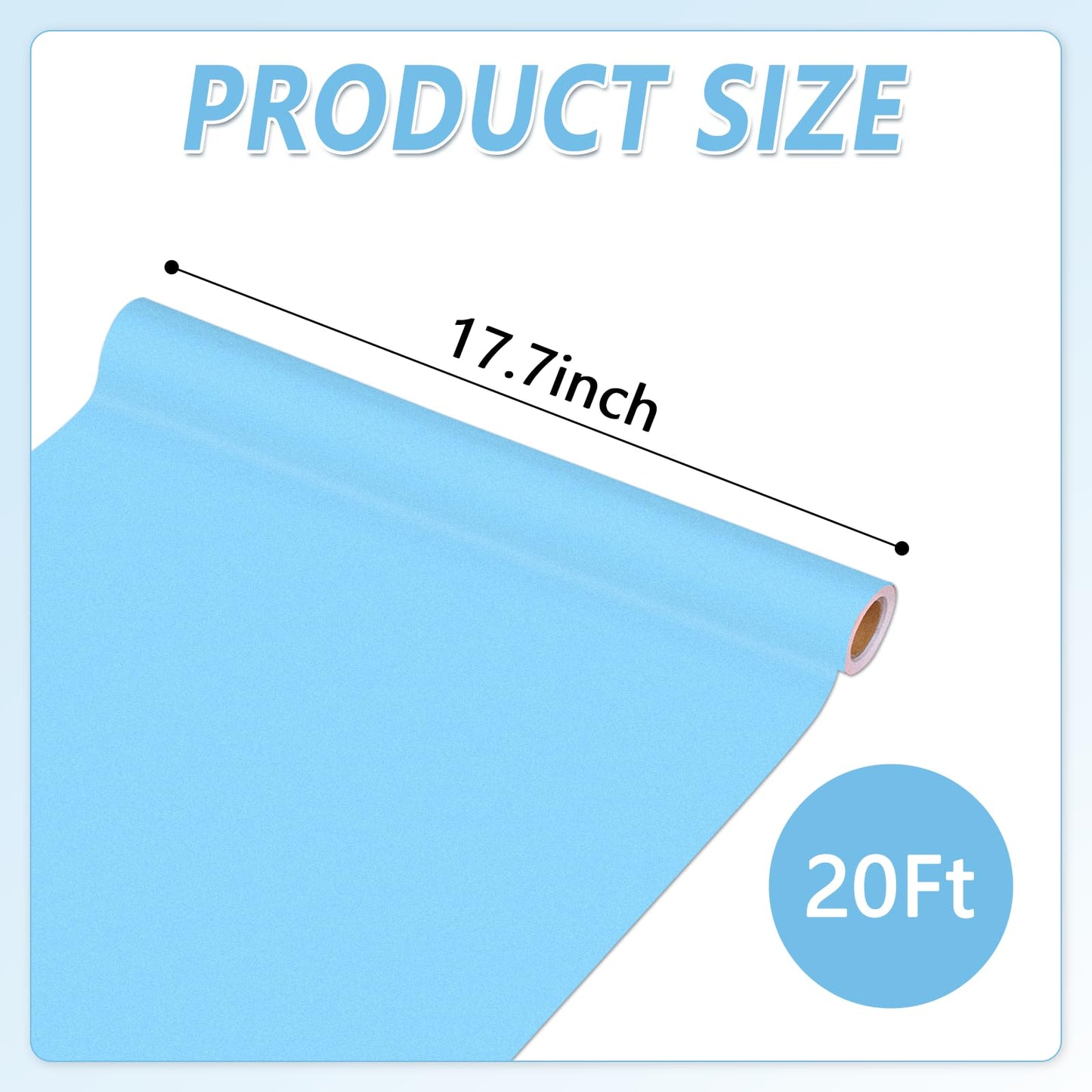 Sky Blue Bulletin Board Paper Roll Light Blue Bulletin Board Background Paper Back to School Classroom Decoration Poster for Art Craft DIY Projects Home Office Classroom Party Supplies 17.7in x 20ft