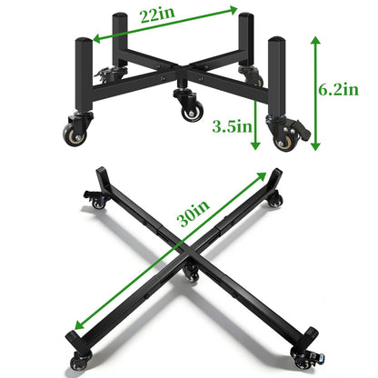 LLAXERGU Plant Caddy with Wheels, Adjustable 22" to 30" Plant Stand Indoor Outdoor Heavy Duty 300LB Rolling Plant Dolly with 360° Lockable Casters for Indoor & Outdoor Large Planters