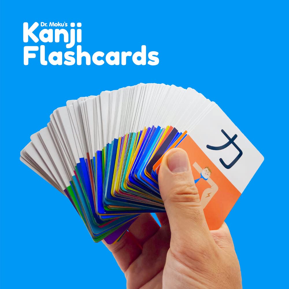 Dr. Moku's Kanji Flash Cards - Learn Japanese Kanji Characters with Mnemonic Memory Tricks - JLPT N5 & Joyo Grade 1 - Japanese for Beginners