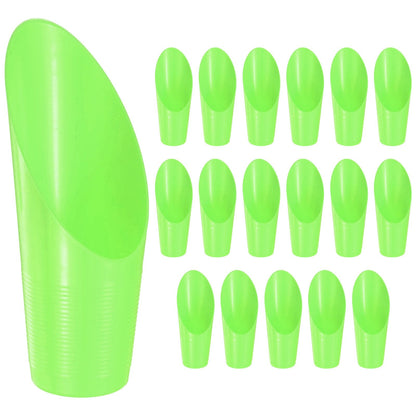 M METERXITY 18-Pack Bonsai Soil Scoops, Plastic Garden Soil Scoops Bucket Shovel Potting Scoopers for Transplanting/Flower Planting/Plant Succulent, Colorful Small Gardening Tools [Green]