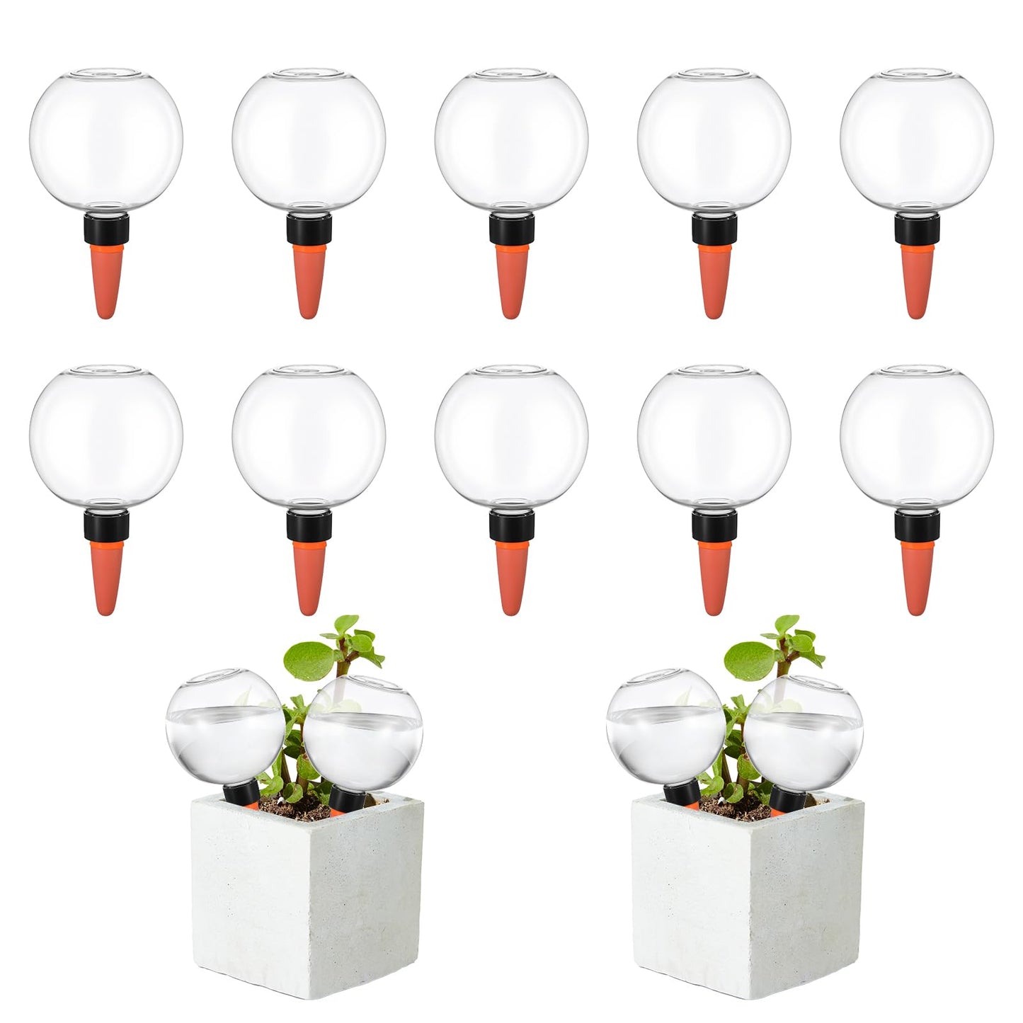 Kifmurase 6Pcs Self-Watering Globes for Indoor Plants, Automatic Watering Planter Insert, Slow Release Terracotta Planter Insert, 17.5oz Watering Bulbs with Slow Release Control Water Dripper