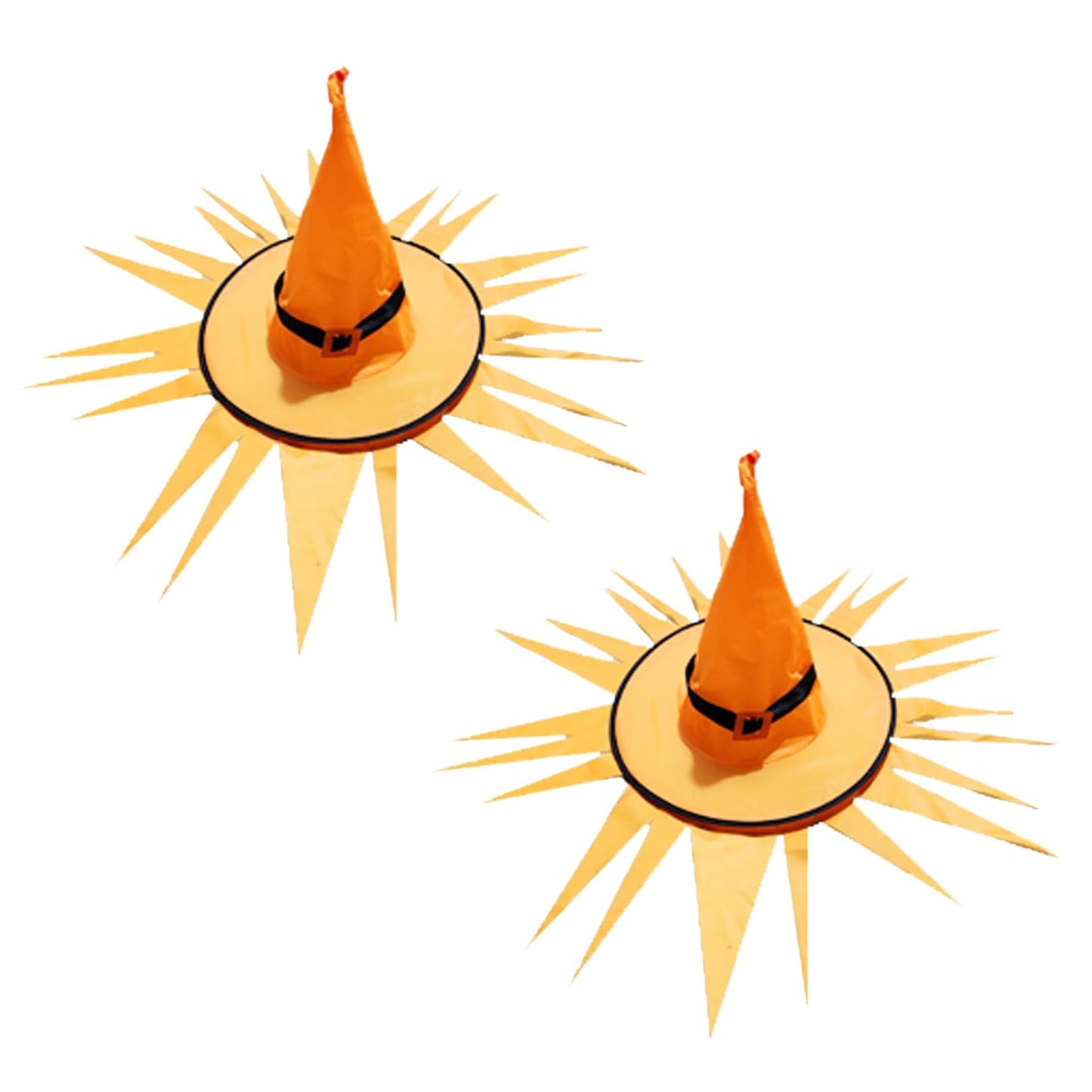 2PCS Hanging Witch Hats with Lights Halloween Decorations Outdoor Indoor Floating Witch Hat Waterproof Halloween Light up Witches Hat for Porch Yard Patio Garden Tree Home Party Supplies, Orange